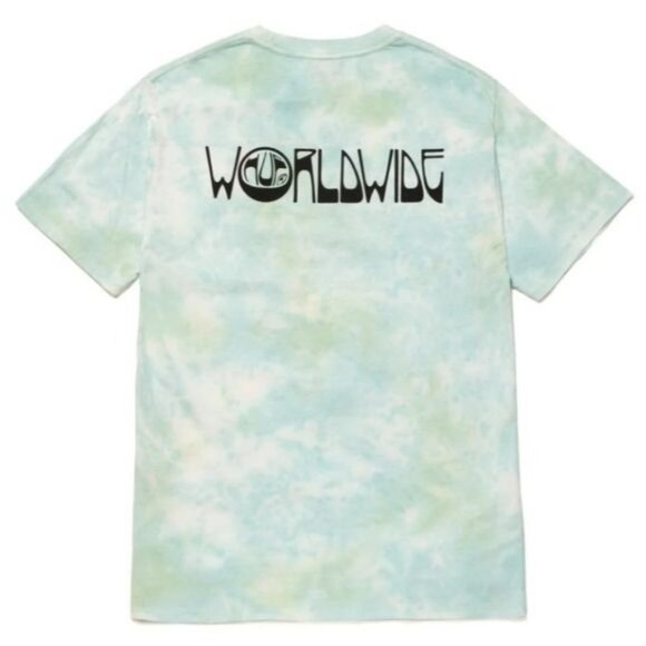 HUF Wasted Darling Tee – Blue Tie-Dye Psychedelic Graphic Shirt | Deadstock M - Picture 3 of 6
